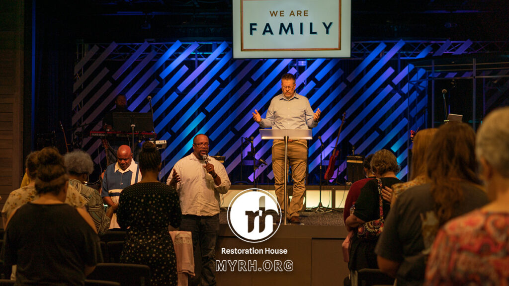 Restoration House Family Worship website photo with lead pastors.