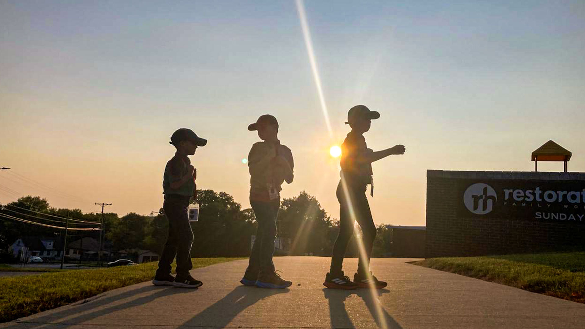 A photo of Trail Life troops at Restoration House Family Worship Center church in Kentucky